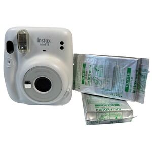 Fujifilm Instax Mini 11 Instant Camera Ice White Bundle Two Film Portable Tested